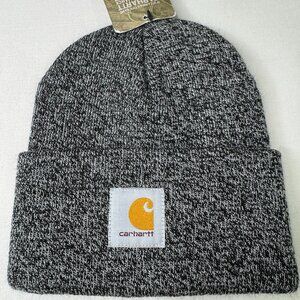 Carhartt A18 Marled Gray Black Knit Beanie NWT One Size
